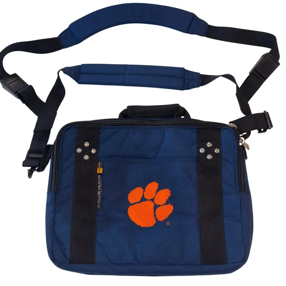 Club Glove Clemson Tiger Laptop Messenger Bag Travel Shoulder Briefcase Blue EUC